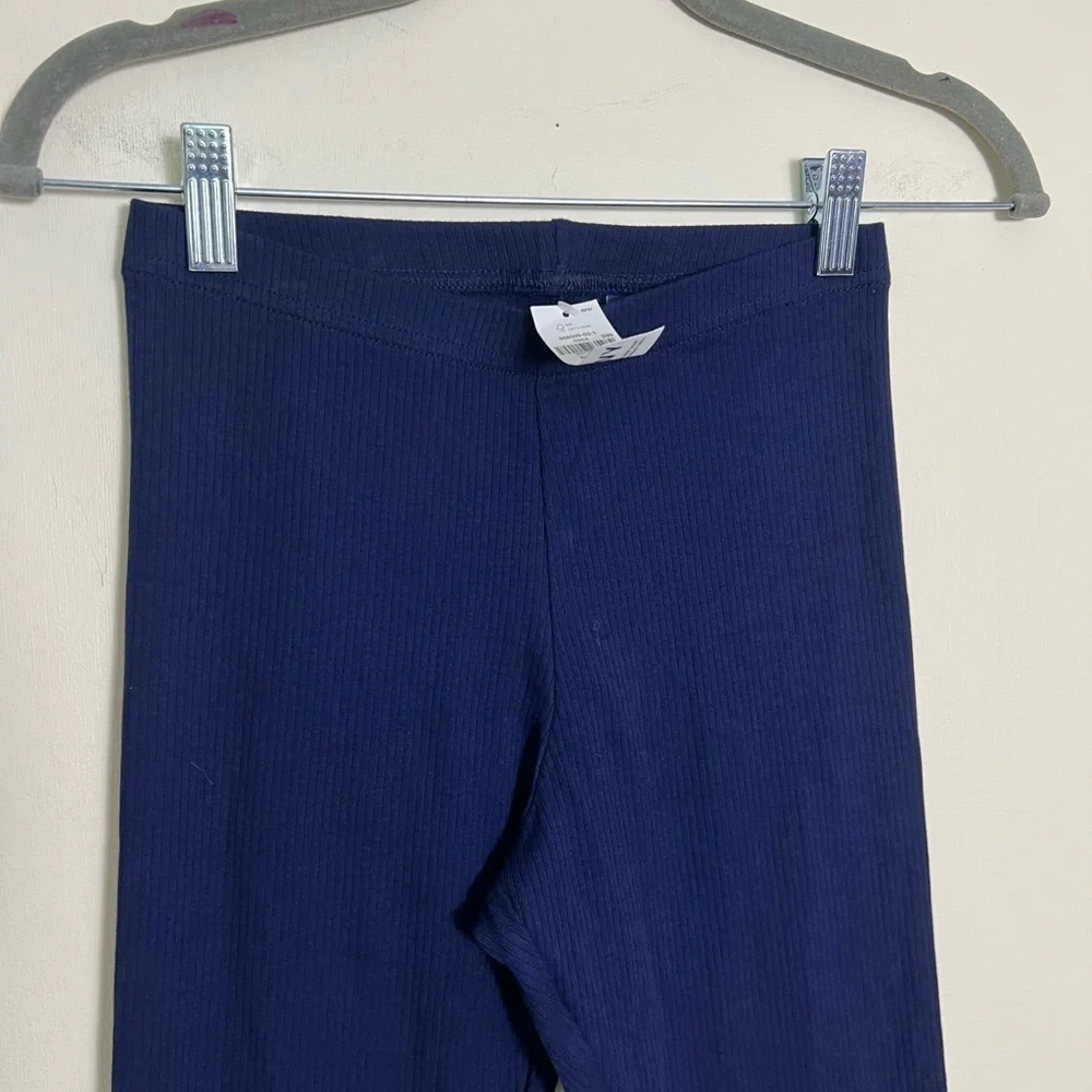Old Navy Girls Blue Leggings Casual‎ Outdoor Full Length Ribbed Knit sz XL